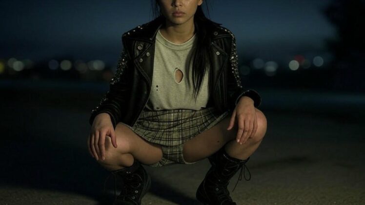 Punkowa mini i glany – Buntownicza energia na ulicach. Krótka spódnica w kratę, podarta koszulka i glany dla silnej, seksownej rebeliantki. Wieczorem – skórzana kurtka z ćwiekami