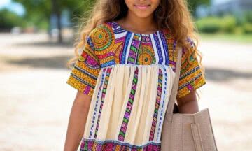 Dwudziestolatka w sukience z etnicznym printem – Egzotyczna wolność