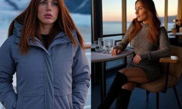 Alaska i Anchorage – Moda na lodowce i wieczór w porcie: Dzień – ocieplana parka, spodnie trekkingowe i czapka na chłodny wiatr. Wieczór – sukienka z dzianiny i kozaki na kolację z widokiem na morze