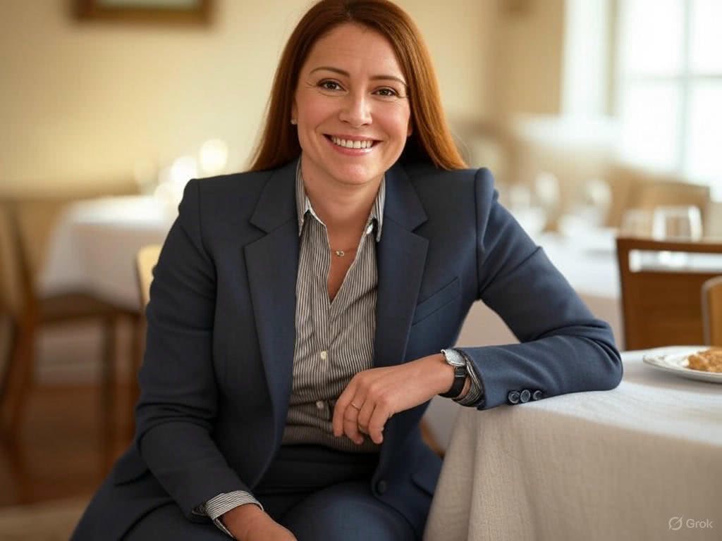 Stonowany garnitur w odcieniu granatu na popołudniowy obiad z rodziną