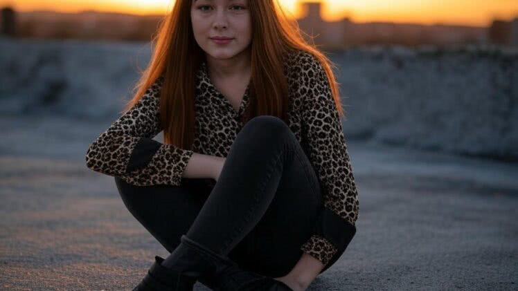 Bluzka z siatki z nadrukiem panterki – Dzikie wyrafinowanie