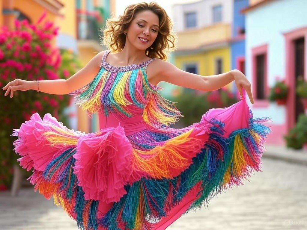 Salsa – Ruch i blask w strojach latynoskich. Frędzle, cekiny i jaskrawe kolory – przegląd strojów do salsy, które podkreślają dynamikę i energię latynoskich rytmów