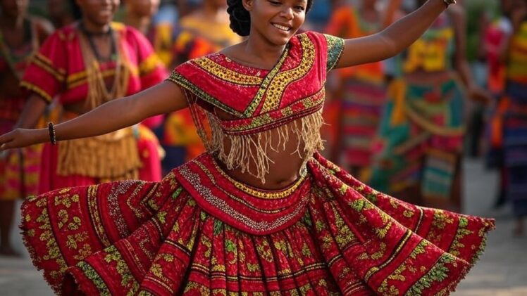 Taniec afrykański – Kolory i rytm w strojach tribal. Bogate wzory i naturalne materiały – jak stroje inspirowane afrykańskimi tradycjami podkreślają siłę i zmysłowość tancerek