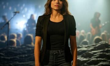 Wąska marynarka w kolorze czerni na koncert rockowy – jak podkreślić swoje atuty?