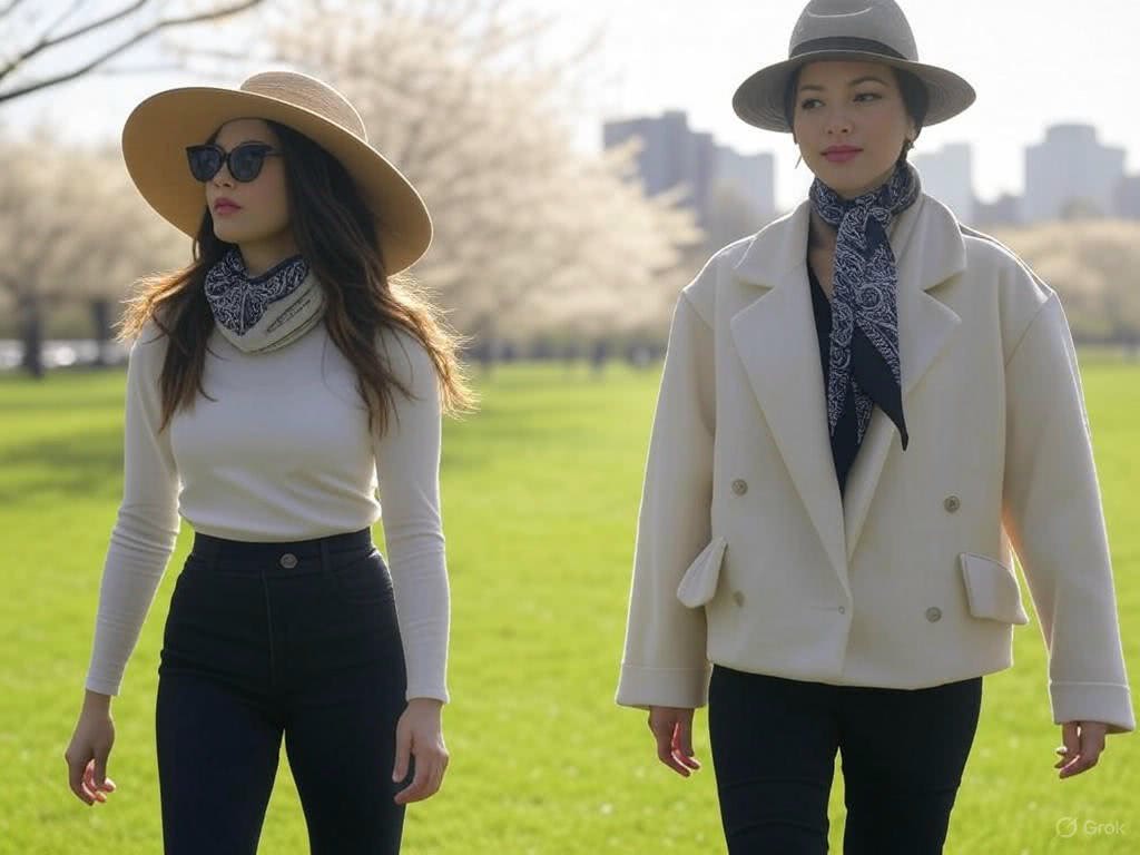 Wiosenne dodatki na wiatr – Chusty i kapelusze w akcji: Jak używać apaszek i kapeluszy z rondem, by osłonić się przed wiatrem i dodać stylizacji charakteru
