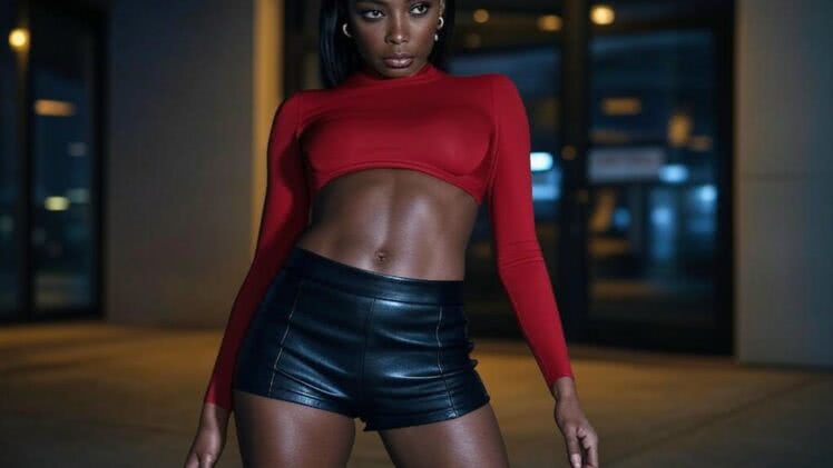 Ciemna Karnacja i Rockowy Styl: Idealny Look na Wieczorne Wyjście