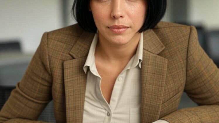 Codzienny garnitur w kratę w odcieniu brązu – Twój sposób na biurowy luz