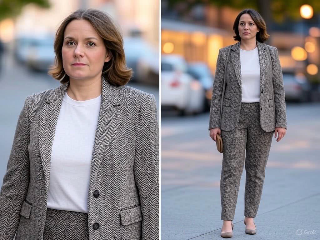 Garnitur w kratę – Casualowy szyk dla odważnych