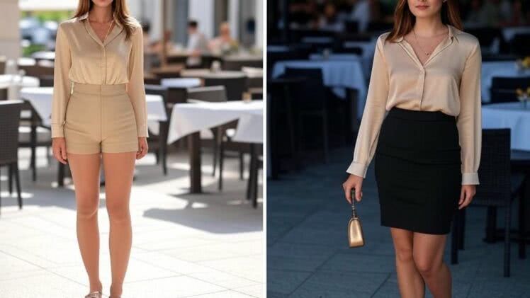 Kobieta dwudziestoletnia w jedwabnej bluzce – Namiętny minimalizm