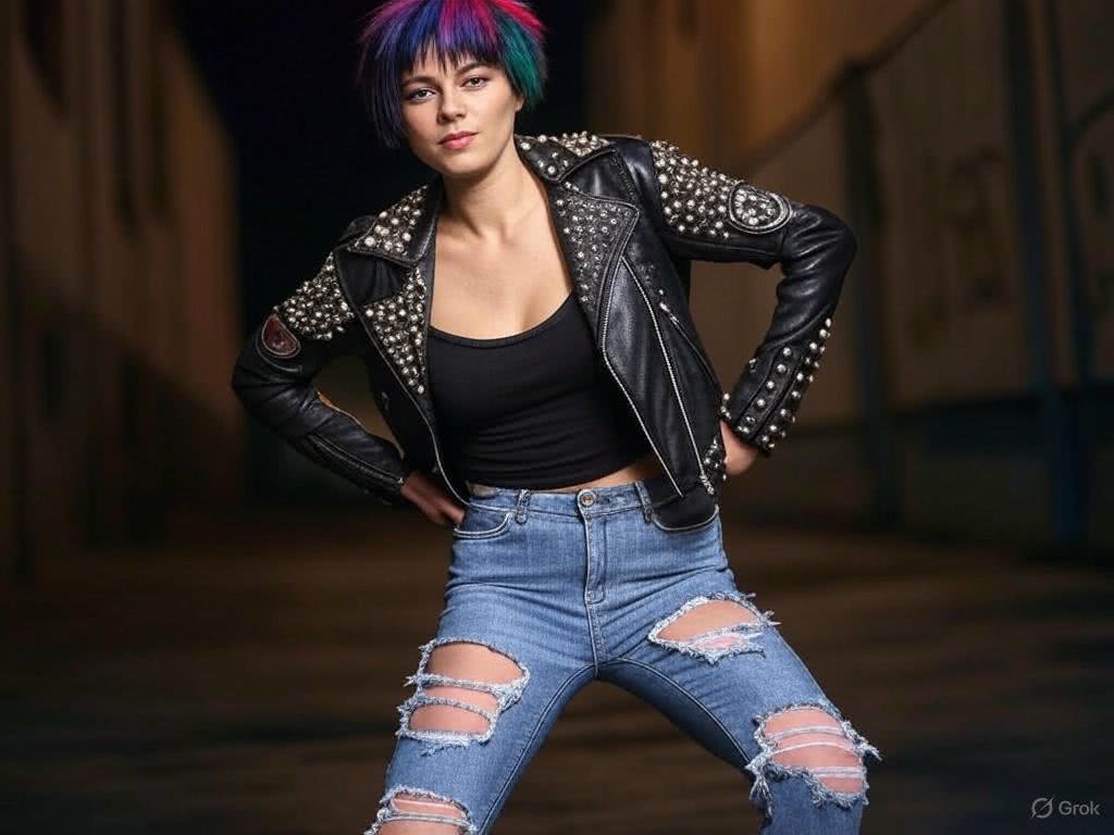 Punkowe DIY – Stwórz kreację z pazurem: Poradnik jak przerobić jeansy na poszarpane spodnie i dodać agrafki do kurtki dla kreatywnej, silnej buntowniczki