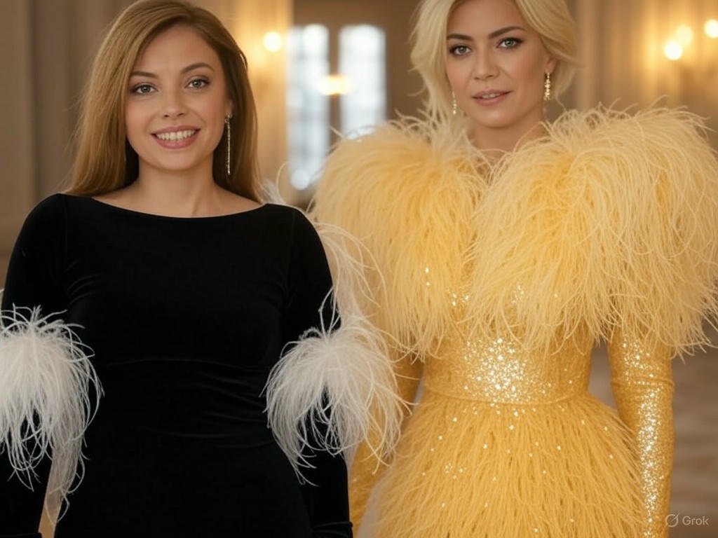 Sukienka z piórami – Ekstrawagancja na specjalne okazje. Przewodnik po sukienkach z piórami – od subtelnych detali po pełne przepychu kreacje na sylwestra czy galę