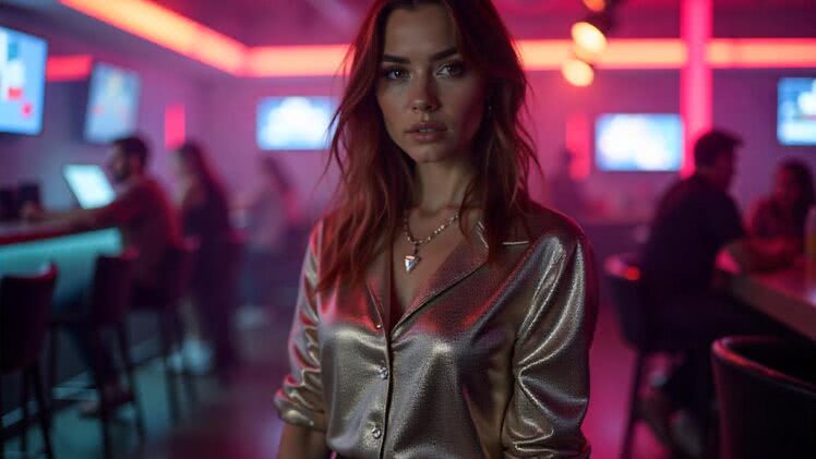 Flanela w odcieniach metalicznych – Futurystyczny szyk