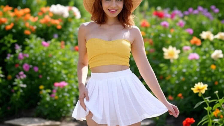 Letnia Randka w Ogrodzie: Stylizacja dla Rudowłosej Piękności