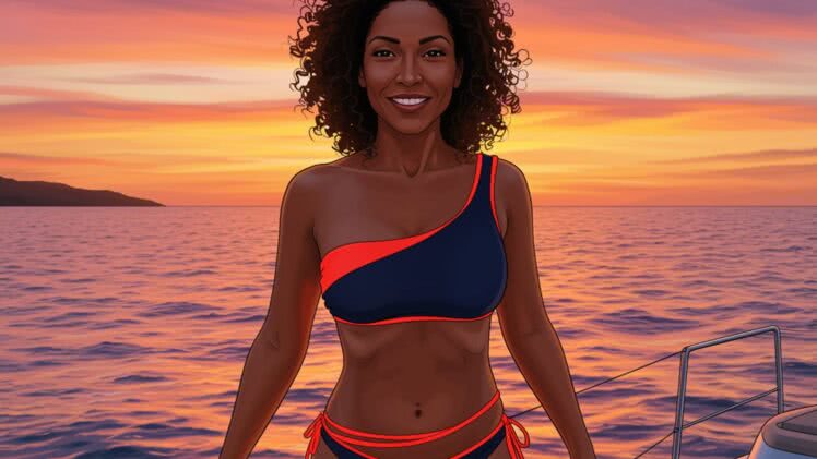 Bikini z Asymetrycznymi Ramiączkami: Odważna Elegancja na Plaży