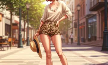 Krótkie szorty w panterkę: Odważny, seksowny look na upalne lato w mieście