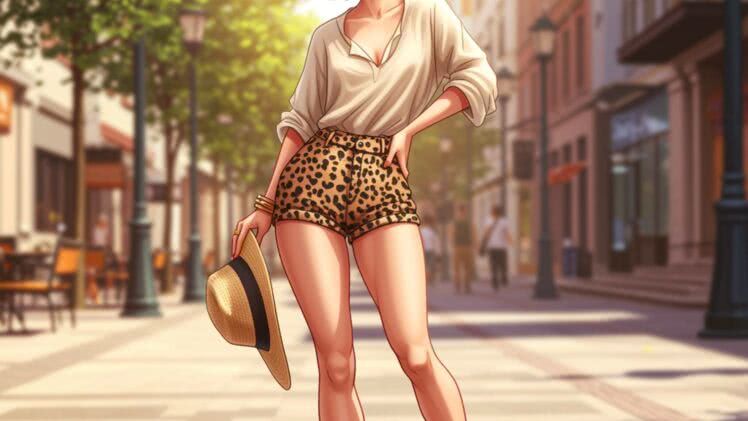 Krótkie szorty w panterkę: Odważny, seksowny look na upalne lato w mieście