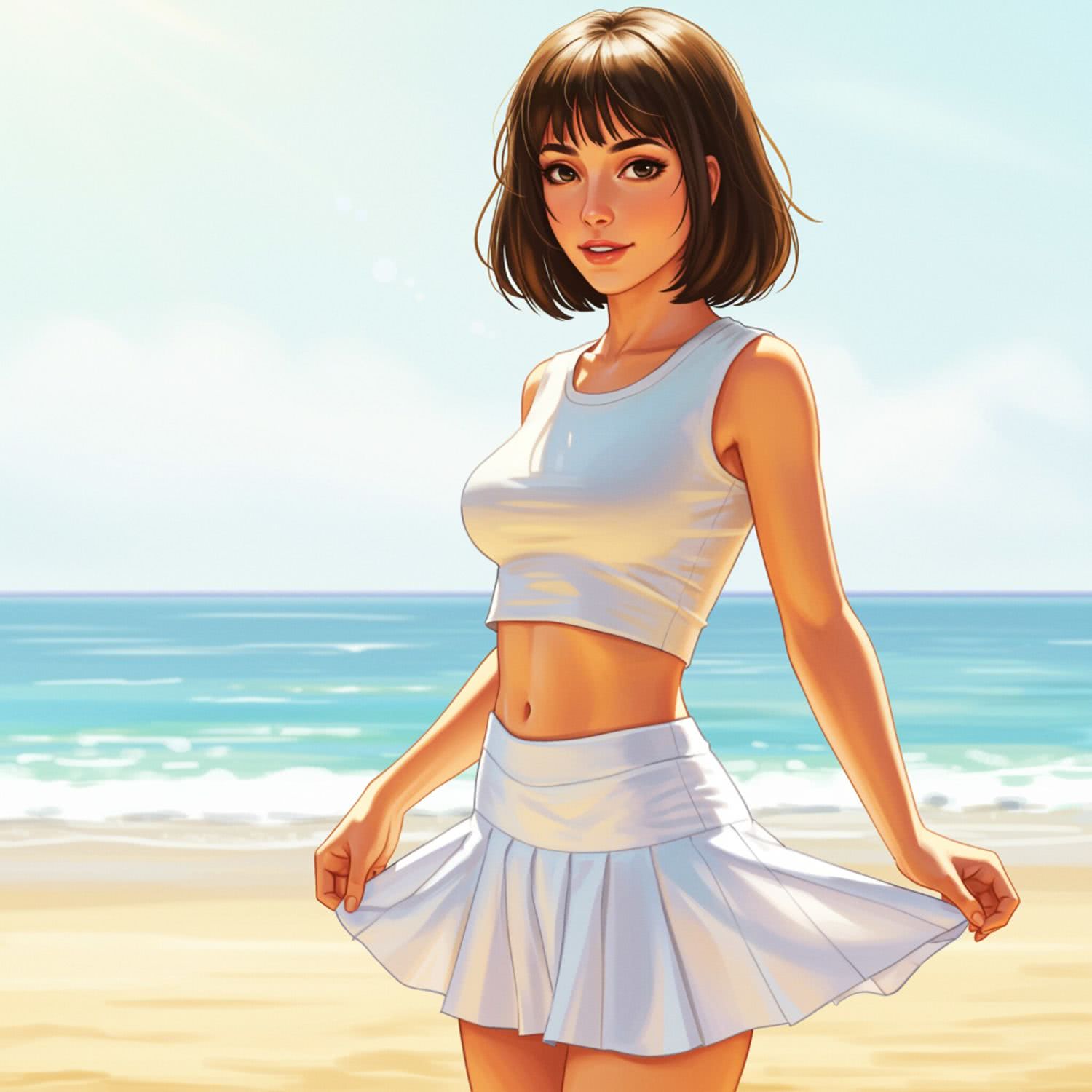 Biała Spódniczka Tenisowa i Obcisły Top-Crop: Jak Stworzyć Wakacyjny Outfit Pełen Seksapilu i Pewności Siebie