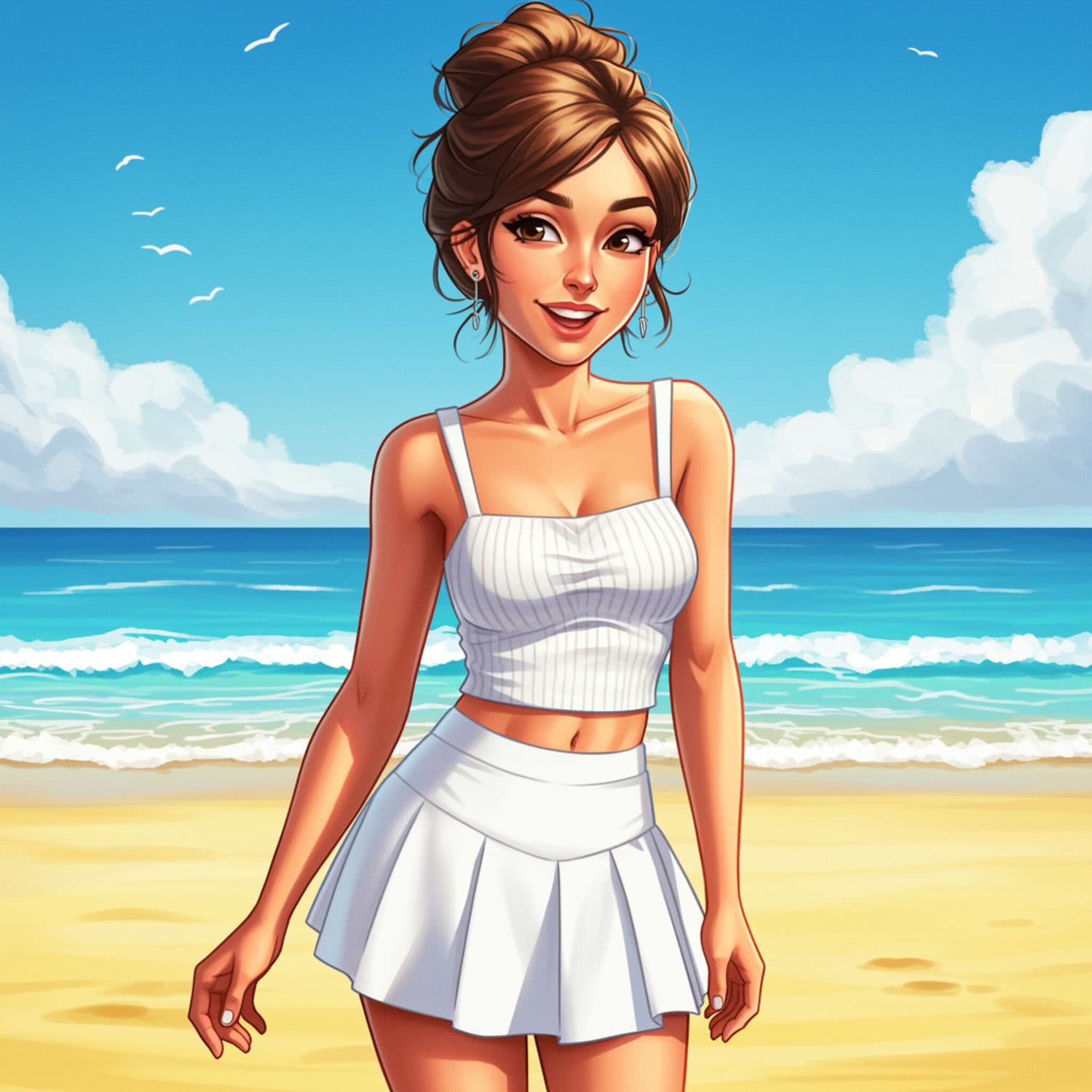 Wakacyjne Stylizacje: Biała Spódniczka Tenisowa i Seksapil Lata