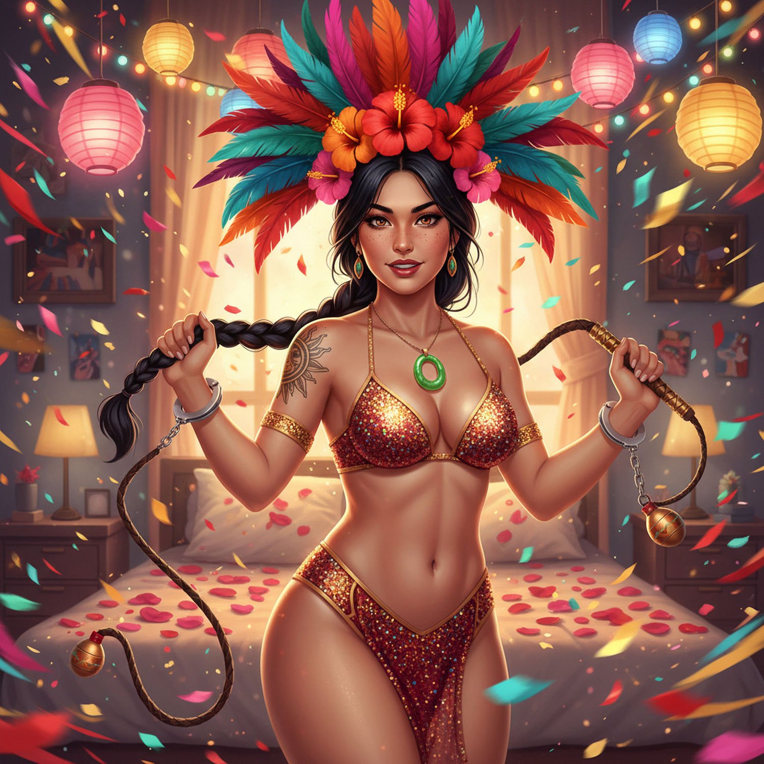 Sambowa Pasja w Sypialni: Erotyczne Przebranie Latynoskiej Bogini