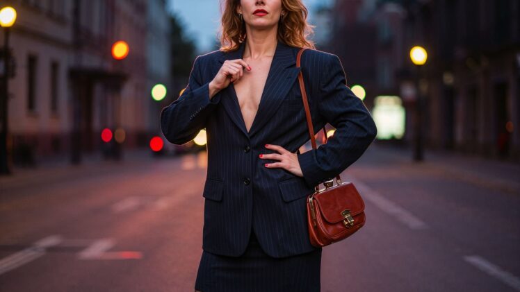 Garnitur w prążek – ikona lat 80. w zmysłowej, kobiecej reinterpretacji