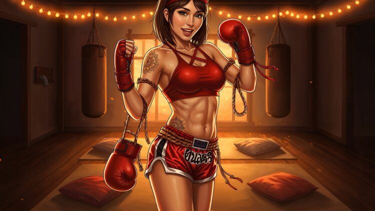 Wojowniczka Muay Thai w Sypialni: Fantazyjne Erotyczne Przebranie, Które Budzi Siłę i Pasję
