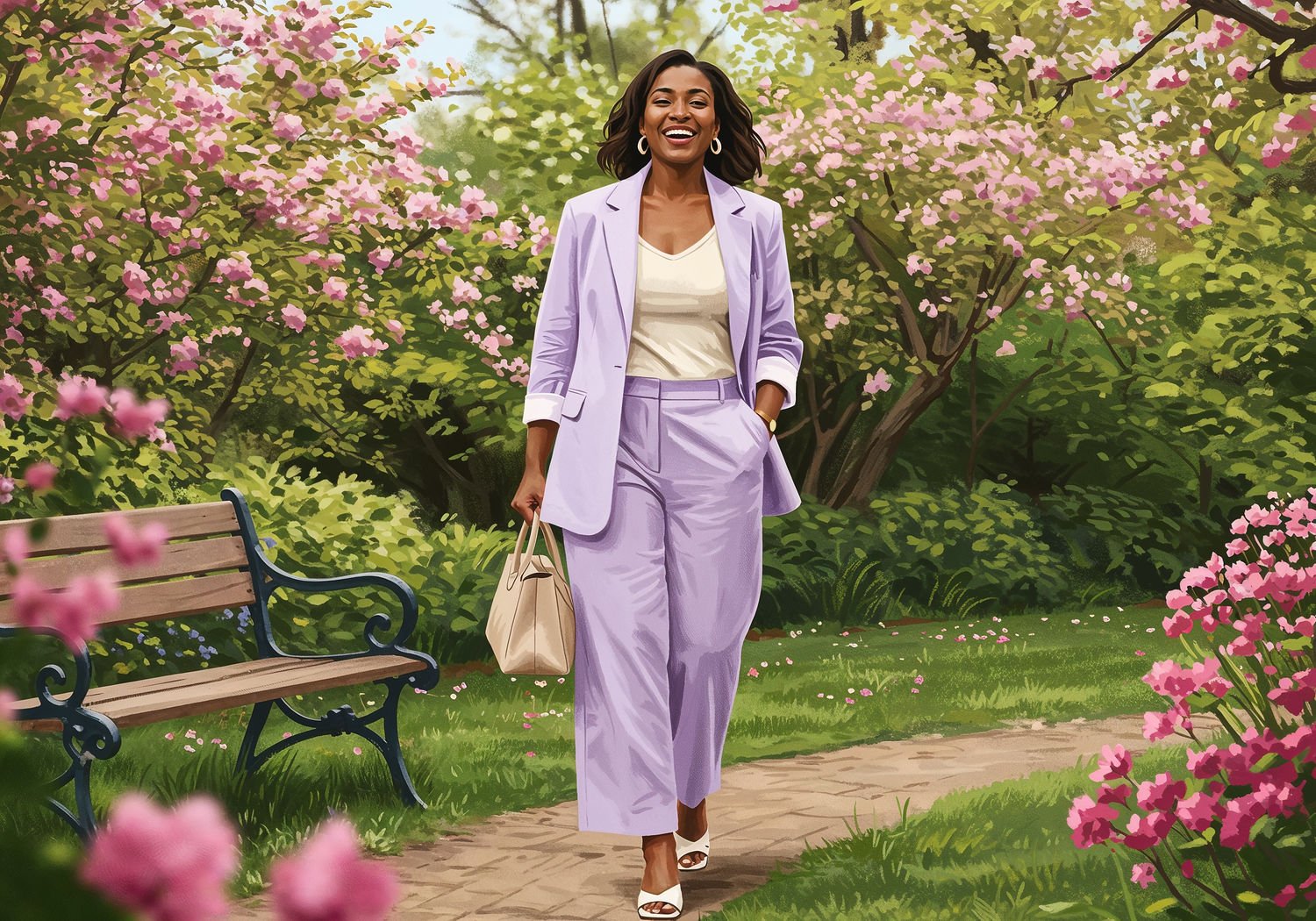 Pastelowy garnitur w modzie damskiej – radosna lekkość na wiosenne okazje