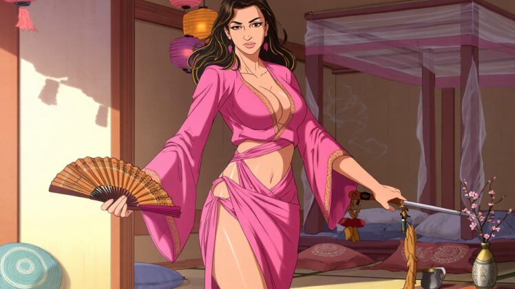 Erotyczne Przebrania w Sypialni: Orientalne Kuszenie dla Pewnej Siebie Kobiety
