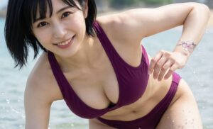 Fioletowa energia w ruchu: sportowe bikini, które inspiruje do działania
